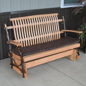 A & L Furniture Hickory Porch Glider Glider 4ft / Rustic Hickory
