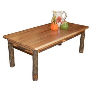 A & L Furniture Hickory Solid Wood Coffee Table Table Rustic Hickory