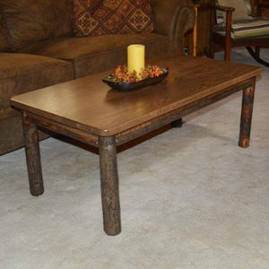 A & L Furniture Hickory Solid Wood Coffee Table Table Rustic Hickory