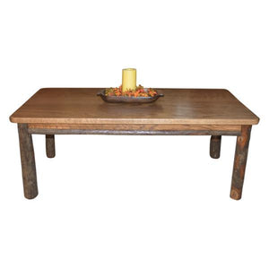 A & L Furniture Hickory Solid Wood Coffee Table Table Rustic Hickory
