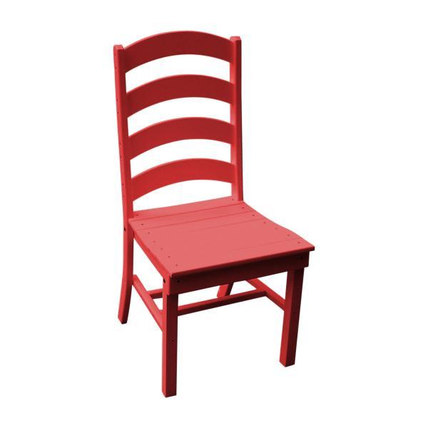 A &amp; L Furniture Ladderback Dining Chair Outdoor Chairs Bright Red