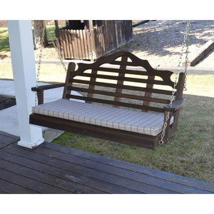 A & L Furniture Marlboro Red Cedar Furniture Porch Swing Porch Swings 4ft / No / Unfinished