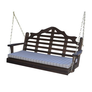 A & L Furniture Marlboro Red Cedar Furniture Porch Swing Porch Swings 4ft / No / Unfinished