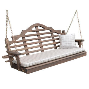 A & L Furniture Marlboro Red Cedar Furniture Porch Swing Porch Swings 4ft / No / Unfinished