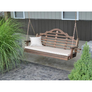 A & L Furniture Marlboro Red Cedar Furniture Porch Swing Porch Swings 4ft / No / Unfinished
