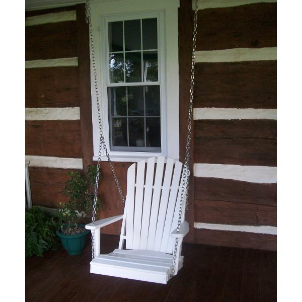 A &amp; L Furniture Poly Adirondack Chair Swing Porch Swing Aruba Blue