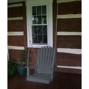 A & L Furniture Poly Adirondack Chair Swing Porch Swing Aruba Blue