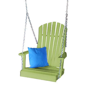 A & L Furniture Poly Adirondack Chair Swing Porch Swing Tropical Lime