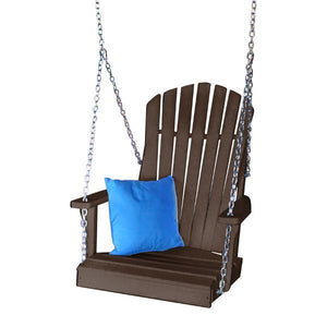 A & L Furniture Poly Adirondack Chair Swing Porch Swing Tudor Brown