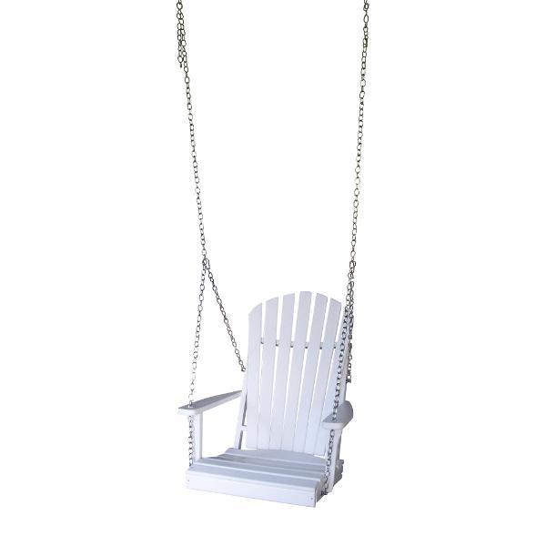 A &amp; L Furniture Poly Adirondack Chair Swing Porch Swing White