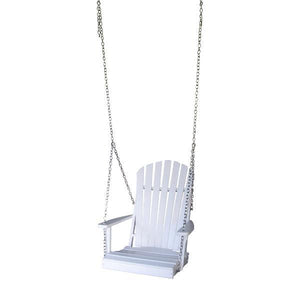 A & L Furniture Poly Adirondack Chair Swing Porch Swing White