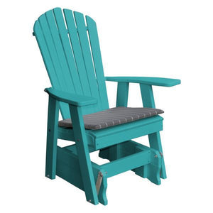 A & L Furniture Poly Adirondack Gliding Chair Glider Aruba Blue