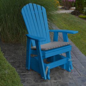 A & L Furniture Poly Adirondack Gliding Chair Glider Aruba Blue