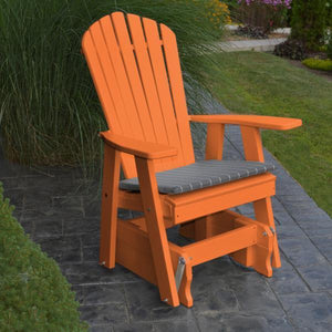 A & L Furniture Poly Adirondack Gliding Chair Glider Aruba Blue