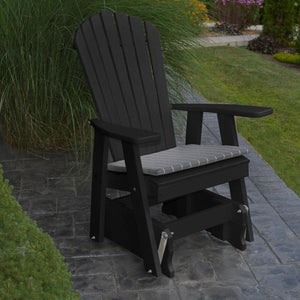 A & L Furniture Poly Adirondack Gliding Chair Glider Aruba Blue