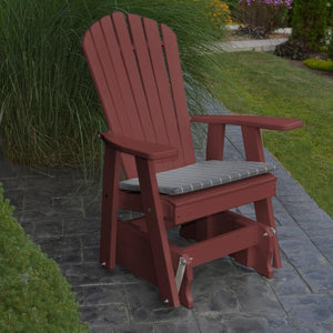 A & L Furniture Poly Adirondack Gliding Chair Glider Aruba Blue