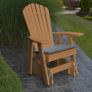 A & L Furniture Poly Adirondack Gliding Chair Glider Aruba Blue