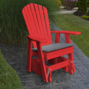 A & L Furniture Poly Adirondack Gliding Chair Glider Aruba Blue