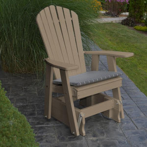 A & L Furniture Poly Adirondack Gliding Chair Glider Aruba Blue
