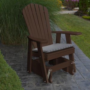 A & L Furniture Poly Adirondack Gliding Chair Glider Aruba Blue