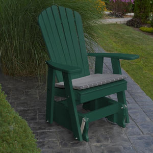 A & L Furniture Poly Adirondack Gliding Chair Glider Aruba Blue