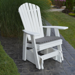 A & L Furniture Poly Adirondack Gliding Chair Glider Aruba Blue
