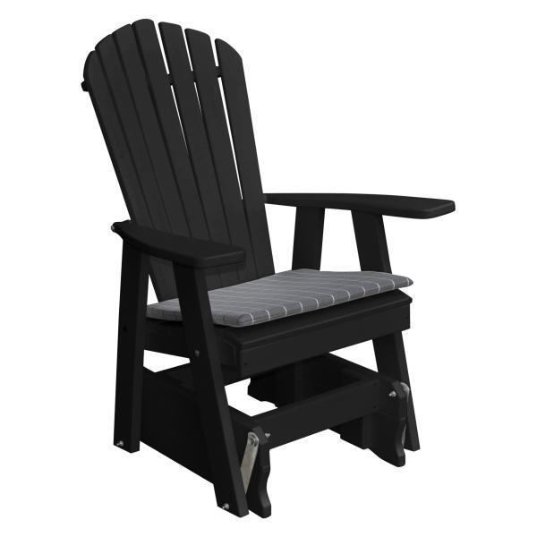 A &amp; L Furniture Poly Adirondack Gliding Chair Glider Black