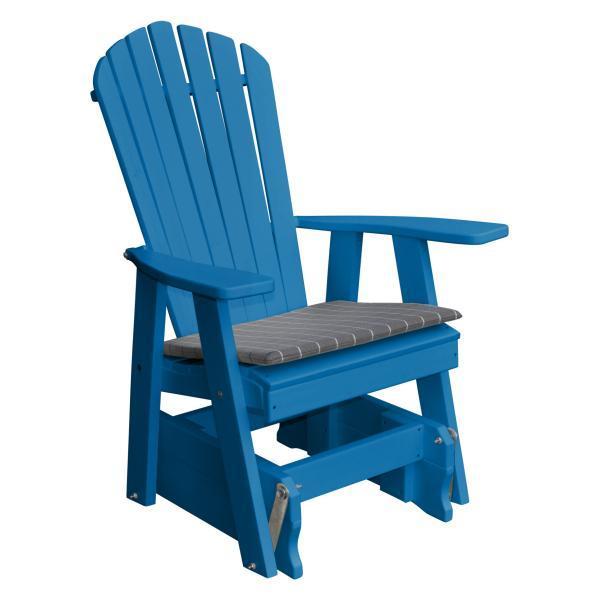 A &amp; L Furniture Poly Adirondack Gliding Chair Glider Blue