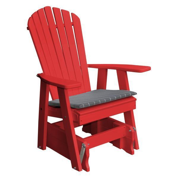 A &amp; L Furniture Poly Adirondack Gliding Chair Glider Bright Red