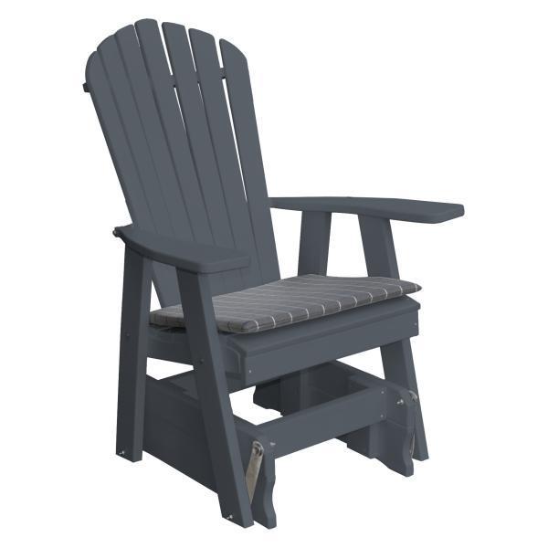 A &amp; L Furniture Poly Adirondack Gliding Chair Glider Dark Gray
