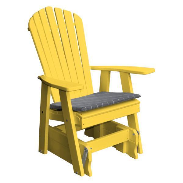 A &amp; L Furniture Poly Adirondack Gliding Chair Glider Lemon Yellow