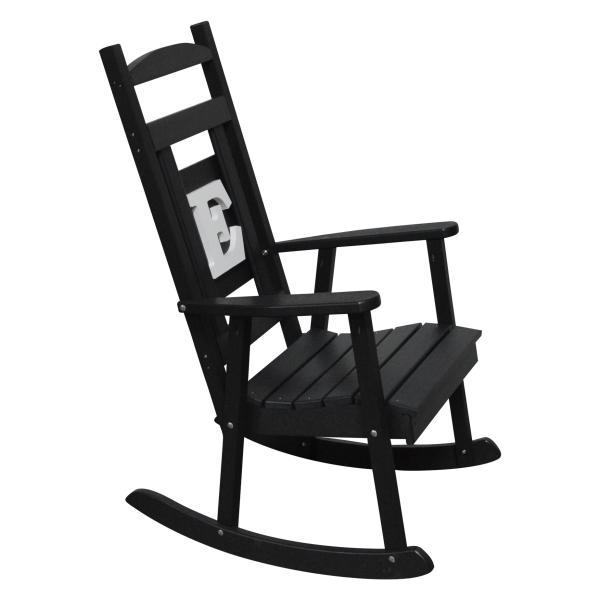 A &amp; L Furniture Poly Classic Rocker with Monogram Rocker Chair A / Black