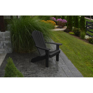 A & L Furniture Poly Fanback Adirondack Chair Outdoor Chairs Aruba Blue