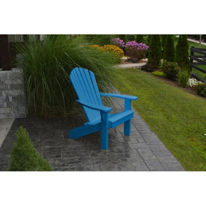 A & L Furniture Poly Fanback Adirondack Chair Outdoor Chairs Aruba Blue