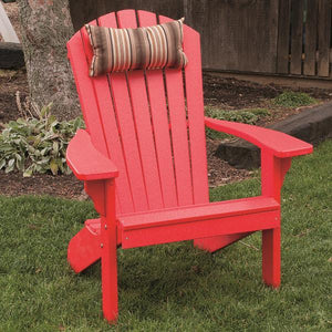 A & L Furniture Poly Fanback Adirondack Chair Outdoor Chairs Aruba Blue