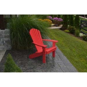 A & L Furniture Poly Fanback Adirondack Chair Outdoor Chairs Aruba Blue
