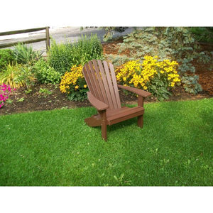 A & L Furniture Poly Fanback Adirondack Chair Outdoor Chairs Aruba Blue
