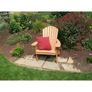 A & L Furniture Poly Fanback Adirondack Chair Outdoor Chairs Aruba Blue