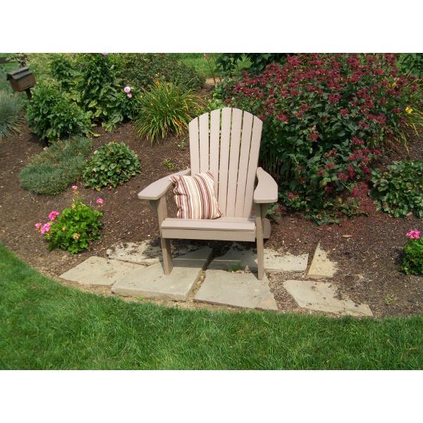 A &amp; L Furniture Poly Fanback Adirondack Chair Outdoor Chairs Aruba Blue