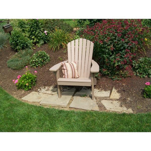 A & L Furniture Poly Fanback Adirondack Chair Outdoor Chairs Aruba Blue