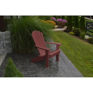 A & L Furniture Poly Fanback Adirondack Chair Outdoor Chairs Aruba Blue