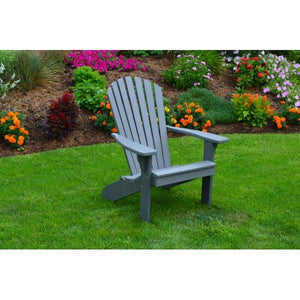 A & L Furniture Poly Fanback Adirondack Chair Outdoor Chairs Aruba Blue