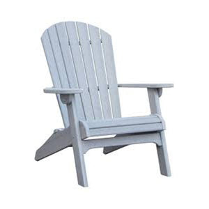 A & L Furniture Poly Fanback Adirondack Chair Outdoor Chairs Aruba Blue