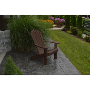 A & L Furniture Poly Fanback Adirondack Chair Outdoor Chairs Aruba Blue