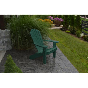A & L Furniture Poly Fanback Adirondack Chair Outdoor Chairs Aruba Blue