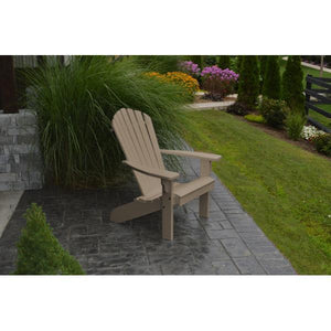 A & L Furniture Poly Fanback Adirondack Chair Outdoor Chairs Aruba Blue