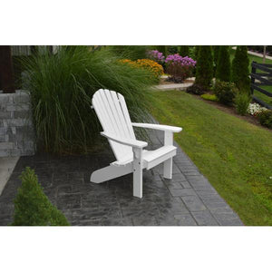 A & L Furniture Poly Fanback Adirondack Chair Outdoor Chairs Aruba Blue