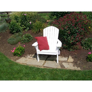 A & L Furniture Poly Fanback Adirondack Chair Outdoor Chairs Aruba Blue