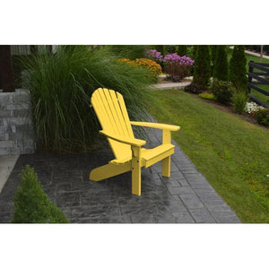 A & L Furniture Poly Fanback Adirondack Chair Outdoor Chairs Aruba Blue