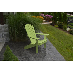 A & L Furniture Poly Fanback Adirondack Chair Outdoor Chairs Aruba Blue